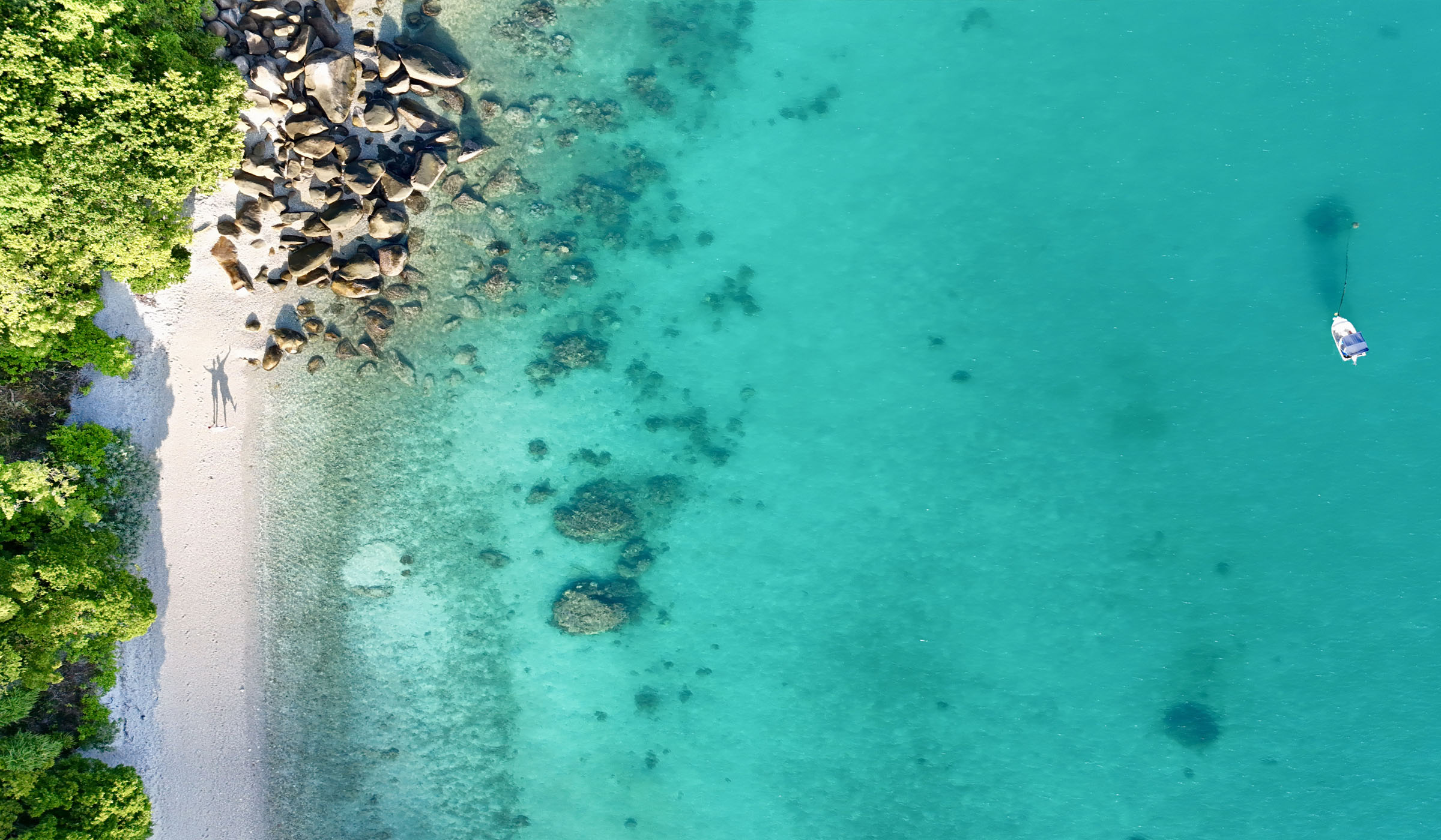 Aerial view of Fitzroy Island, Queensland